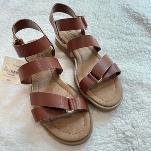 A.N.A cognac Burbank sandals size 7